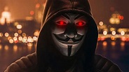 Anonymus Mask Red Badge 4k Wallpaper,HD Artist Wallpapers,4k Wallpapers ...