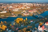 Grodno, Belarus. Aerial Bird`s-eye View of Hrodna Cityscape Skyline ...