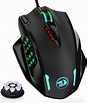 Redragon M908 Impact RGB LED MMO Mouse with Side Buttons Optical Wired ...