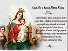 Santa María, Madre de Dios y Madre nuestra: Oración a Santa María Reina