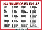 Los numeros en ingles - ABC Fichas