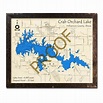 Crab Orchard Lake, IL Framed Map | 3D Nautical Wood Charts
