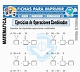 Ejercicios de Operaciones Combinadas para Primero de Primaria - Fichas ...