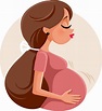 Pregnant Woman Feeling Baby Kick Vector | Desenhos de gravidas, Fotos ...