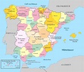 Spanien Karte mit Regionen & Landkarten mit Provinzen