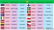 European Countries Vocabulary with Pictures • 7ESL
