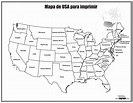 Mapa de Estados Unidos con Nombres, Capitales, Estados, para Colorear ...