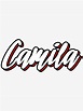 Pegatina «Nombre de Camila - diseño de letras a mano» de sulies | Redbubble