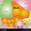 Color map mali country Royalty Free Vector Image