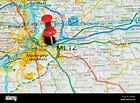 Metz (France) on map Stock Photo - Alamy