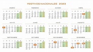 Calendario con los festivos laborales de 2023 - TSP Asesores