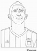 Angel Di Maria coloring page at PSG to print and color