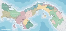 ⊛ Mapa de Panamá 🥇 Político & Físico Para Imprimir | Colorear | 2022