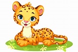 Dibujos animados lindo bebé leopardo 618758 Vector en Vecteezy