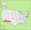 Glendale location on the U.S. Map - Ontheworldmap.com