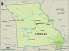 Geographical Map of Missouri and Missouri Geographical Maps