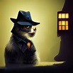 Cute Cat Detective 01 Digital Art by Matthias Hauser - Fine Art America