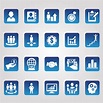 Business, Management and Human Resource Icons Set 1220811 Vector Art at ...