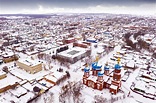 Aerial View of Church of the Intercession in Winter in the City ...