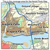 Aerial Photography Map of Niagara Falls, NY New York