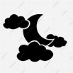 รูปMoon Black Free Hand Drawn PNG , Clouds, Hand Painted, Nightภาพ PNG ...