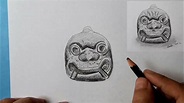 Como dibujar una CABEZA CLAVA ( 1 solo lápiz)| How to draw a CABEZA ...