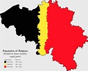 Population of Belgium divided in three (nearly) equal parts [OC ...