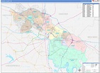 Henrico County, VA Wall Map Color Cast Style by MarketMAPS - MapSales