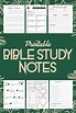 Bible Study Notes Template