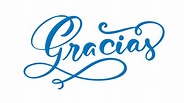 "Gracias" ("Gracias" en español) letras manuscritas 375605 Vector en ...