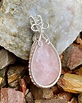 Rose Quartz Sterling Silver Wire Wrapped Pendant