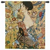 Lady with Fan by Gustav Klimt | Woven Tapestry Wall Art Hanging | Art ...