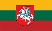 Flag of Lithuania with a Coat of Arms Vytis (Pahonia) | Прапор Литви з ...