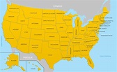 Carte des USA (Etats-Unis) - Cartes du relief, villes, administratives ...