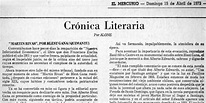 Crónica literaria - Memoria Chilena, Biblioteca Nacional de Chile