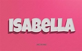 Scarica sfondi Isabella, sfondo linee rosa, sfondi con nomi, nome ...