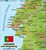 Karte von Lissabon, Region (Region in Portugal) | Welt-Atlas.de