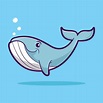 Cute whale cartoon vector illustration. sea animal concept 5294055 ...