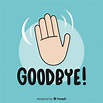 Free Vector | Goodbye moving hand lettering background