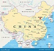 Mapa Político De China Ilustración del Vector - Imagen: 57578984