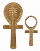 Ebros Small Crux Ansata Egyptian Golden Ankh Djed Hand Mirror Figurine ...