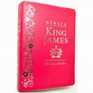 Bíblia Estudo King James Atualizada KJA Letra Grande Pink - Rei das Bíblias