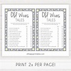 Old Wives Tales Game - Grey & Yellow Stars Printable Baby Games ...