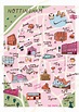 Map of Nottingham A5 A4 A3 Illustrated Map Nottingham Map - Etsy UK
