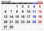 Calendrier février 2023 Excel, Word et PDF - Calendarpedia