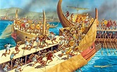 Naval Battle during the Peloponesian War Historical Art, Historical ...