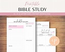 Bible Study and SOAP Printable Notes Template Blush Pink - Etsy