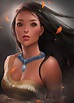 Pocahontas by sakimichan on @DeviantArt | Disney, Disney art, Disney animation