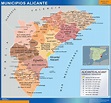 Mapas Provincia Alicante en la Comunidad Valenciana | Tienda Mapas