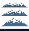 A set of mountain ranges Royalty Free Vector Image